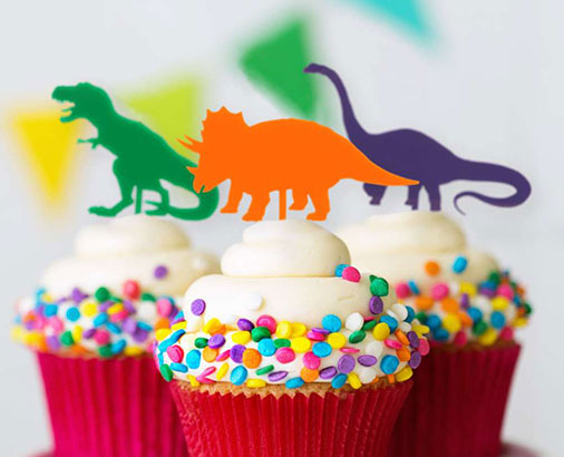 Dinosaur Cup cake Toppers