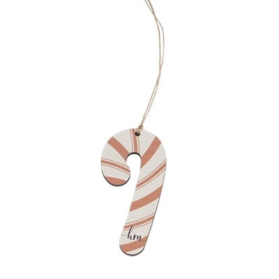 customized candy cane shaped ornament