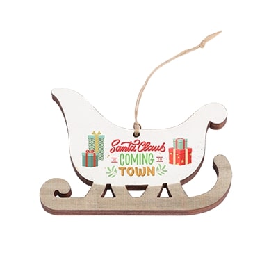 personalized santa's sleigh ornament