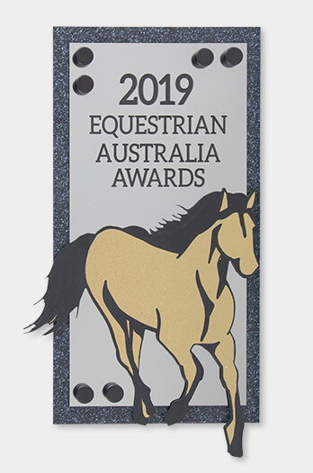 equestrian award using standoffs